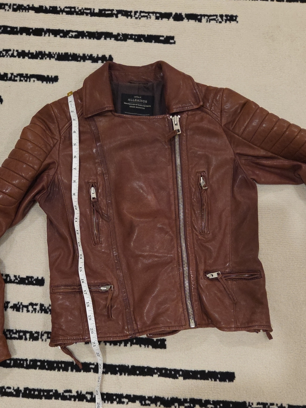 All Saints Leather Moto Jacket - Picture 12 of 14